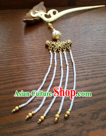 Traditional Handmade Chinese Classical Hair Accessories Ancient Bride Beads Tassel Hairpins for Women