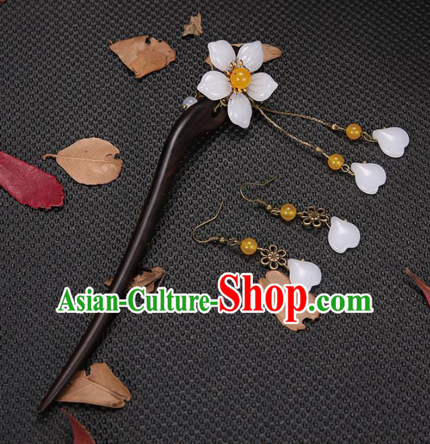 Handmade Asian Chinese Classical Hair Accessories Hair Clip Ancient Ebony Hairpins for Women