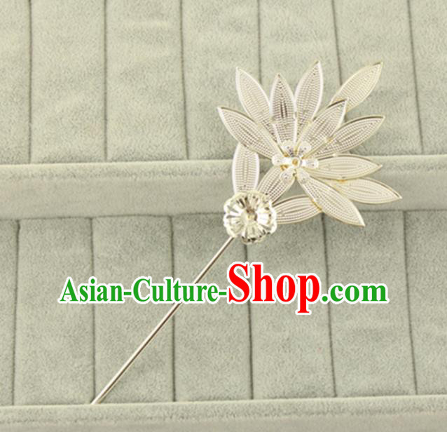 Asian Chinese Handmade Classical Hair Accessories Princess Hairpins Sliver Hair Stick for Women