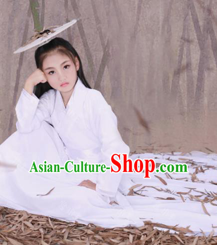 Traditional Chinese Ming Dynasty Swordswoman Costume, China Ancient Knight Clothing for Kids