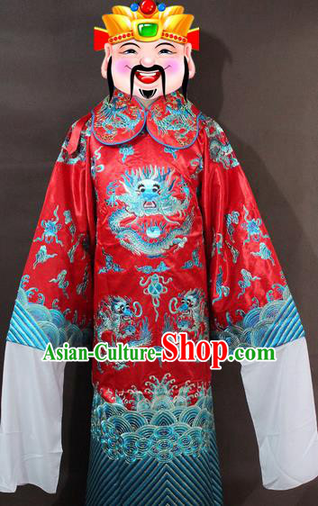 Traditional China Beijing Opera Minister Costume Embroidered Robe, Chinese Peking Opera Lang Scholar Clothing