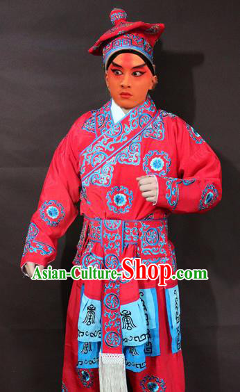 Traditional China Beijing Opera Takefu Embroidered Costume, Chinese Peking Opera Runners Clothing