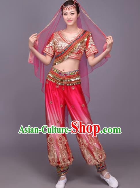 Chinese Traditional Uyghur Nationality Dance Costume Belly Dance Dress for Women