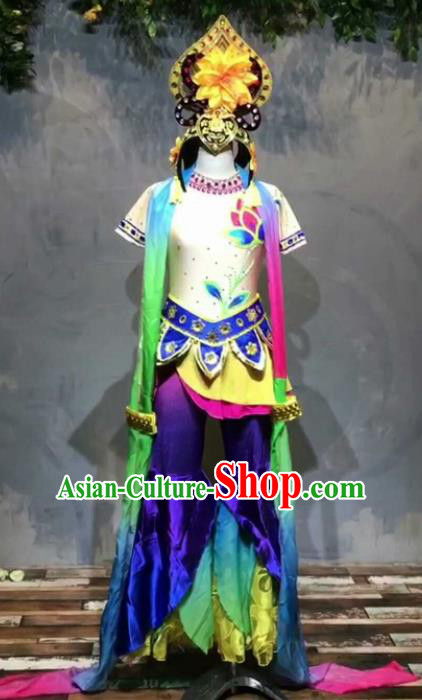 Chinese Traditional Folk Dance Costume Classical Dance Flying Dance Clothing for Women
