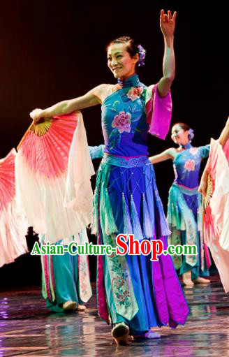 Chinese Traditional Classical Dance Costume Folk Dance Yangko Clothing for Women