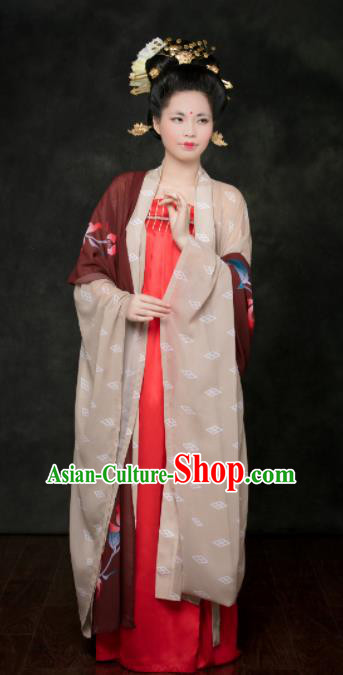 Traditional Chinese Tang Dynasty Hanfu Dress Ancient Palace Maidenform Costumes for Women
