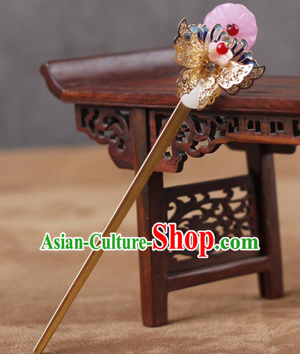 Chinese Ancient Hanfu Hair Accessories Traditional Cloisonne Butterfly Hairpins for Women