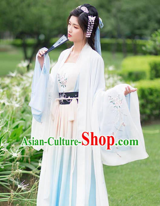 Ancient Chinese Tang Dynasty Nobility Lady Costumes Hanfu Dress for Rich