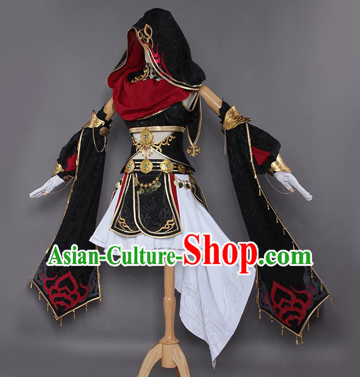 Chinese Traditional Cosplay Costumes Ancient Swordswoman Hanfu Dress for Women