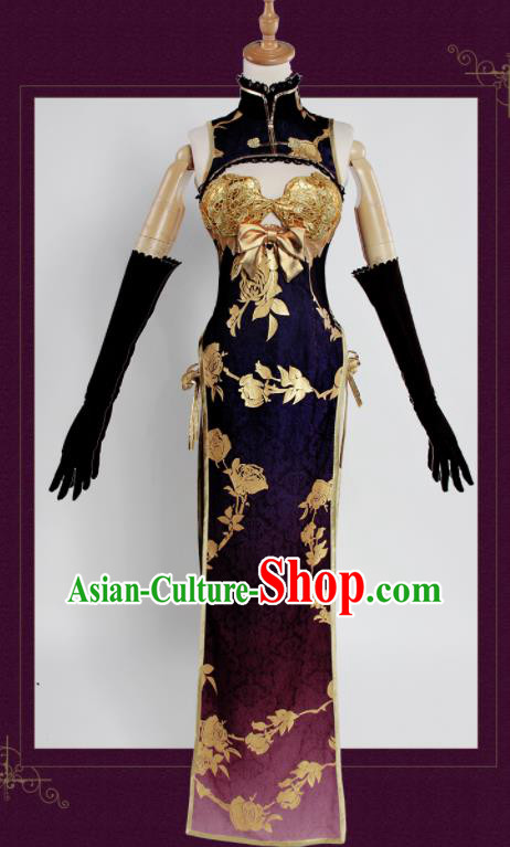 Chinese Traditional Cosplay Costumes Ancient Qipao Dress for Women