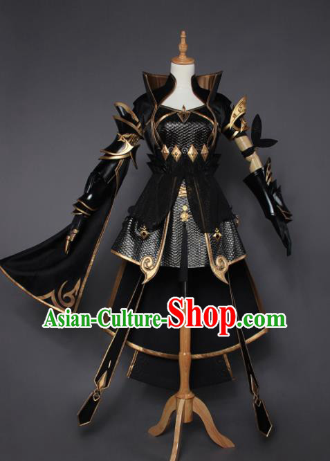 Chinese Traditional Cosplay Female Swordsman Costumes Ancient Knight Dress for Women