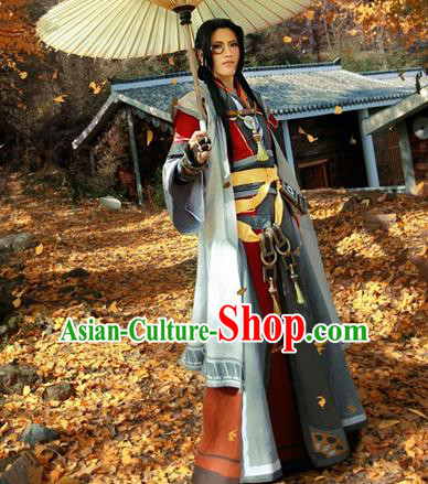Top Grade Cosplay Chinese Ancient Swordsman Halloween Costumes for Men