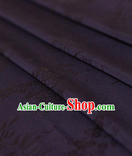Asian Chinese Traditional Pattern Purple Silk Fabric Ancient Hanfu Jacquard Brocade Fabric Drapery Material