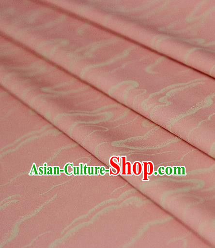 Asian Chinese Traditional Pattern Pink Silk Fabric Ancient Hanfu Brocade Fabric Drapery Material