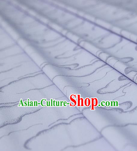 Asian Chinese Traditional Pattern Lilac Silk Fabric Ancient Hanfu Brocade Fabric Drapery Material