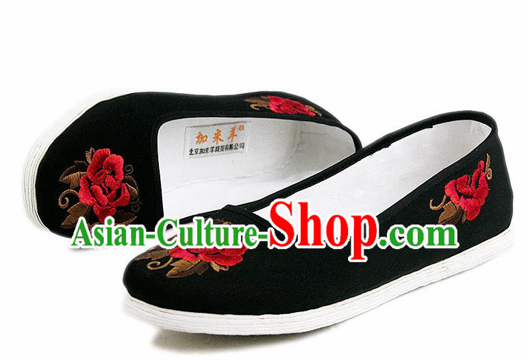 Chinese National Shoes Traditional Cloth Shoes Linen Shoes Embroidered Shoes