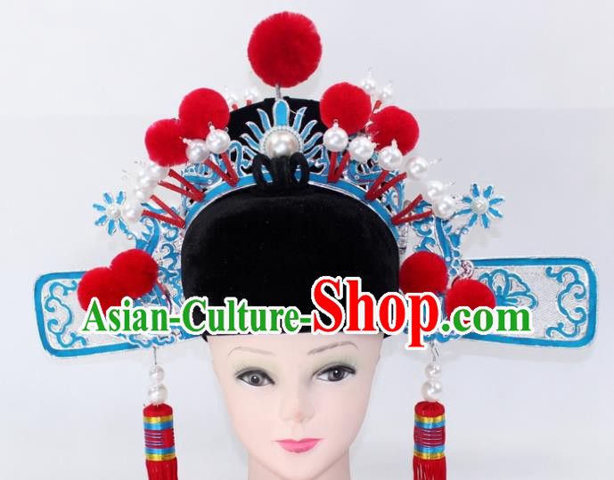 Chinese Traditional Peking Opera Niche Headwear Ancient Scholar Bridegroom Hat for Men