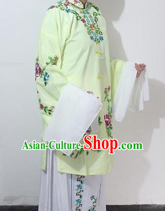 Chinese Traditional Peking Opera Actress Yellow Costumes Ancient Nobility Lady Embroidered Dress for Women