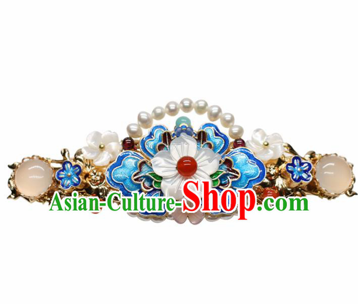 Chinese Traditional Hair Accessories Ancient Handmade Cloisonne Hair Claw for Women