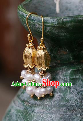 Chinese Traditional Jewelry Accessories Ancient Hanfu Convallaria Majalis Earrings for Women