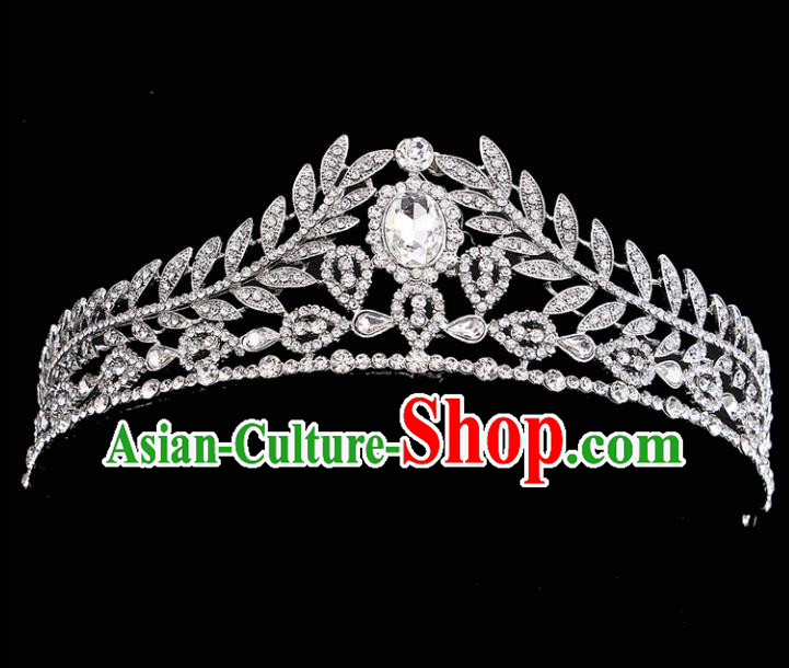 Handmade Top Grade Crystal Royal Crown Baroque Bride Retro Wedding Hair Accessories for Women