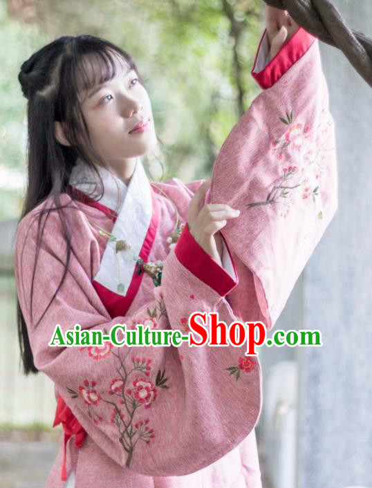 Traditional Chinese Ancient Ming Dynasty Costume Nobility Lady Embroidered Blouse for Rich Women