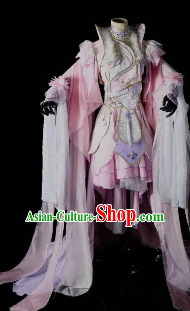 Traditional Chinese Cosplay Peri Costumes Ancient Princess Embroidered Hanfu Dress for Women