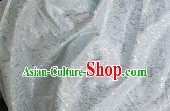 Asian Chinese Fabric Traditional Pattern Design White Brocade Fabric Chinese Costume Silk Fabric Material