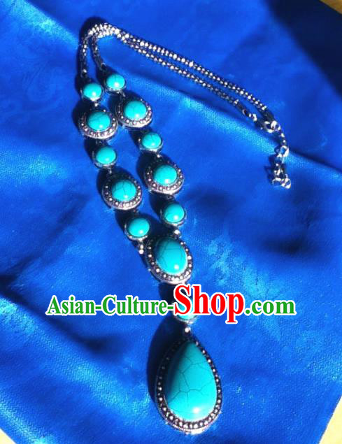 Chinese Traditional Ethnic Jewelry Accessories Mongolian Necklace for Women