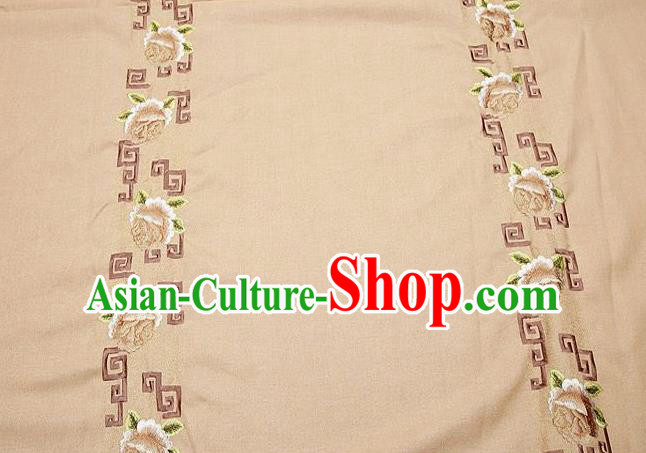 Chinese Traditional Flower Silk Fabric Brocade Embroidered Fabric Dress Material