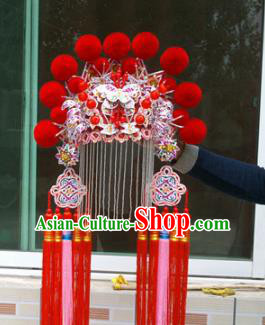 Chinese Traditional Peking Opera Hair Accessories Ancient Bride Phoenix Coronet Headwear for Women