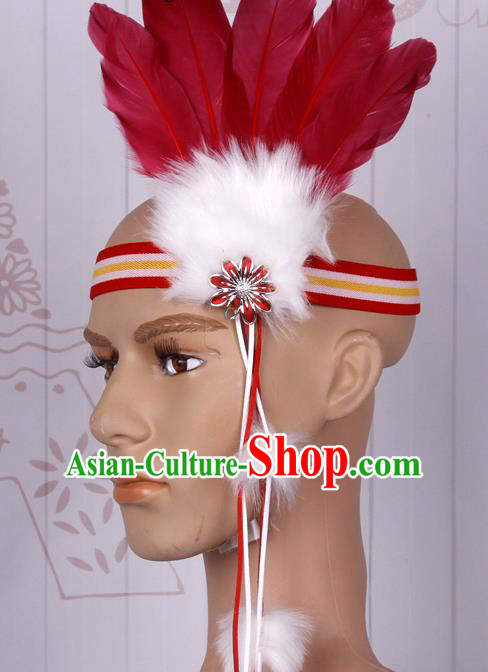 Top Performance Catwalks Headwear Halloween Cosplay Hair Accessories Feather Donald Hat