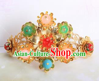 Chinese Traditional Handmade Hair Accessories Ancient Princess Colorful Beads Hairpins for Adults