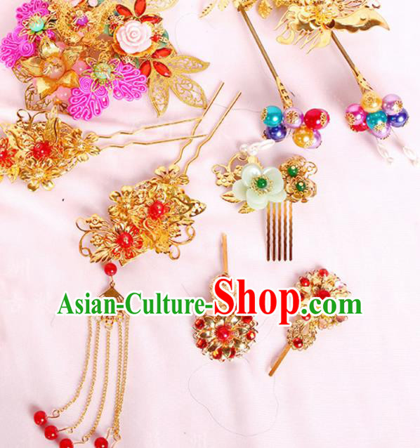 Chinese Traditional Handmade Hair Accessories Ancient Tassel Hair Clips Hairpins for Women