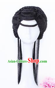 Traditional Chinese Drama Mui Tsai Wigs Sheath Ancient Handmade Peri Chignon Hair Accessories for Women