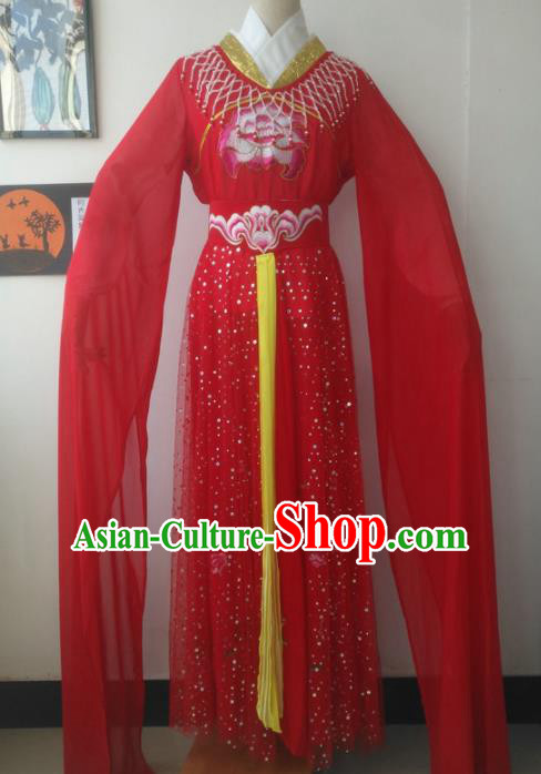 Chinese Traditional Peking Opera Princess Red Costumes Ancient Fairy Dress for Adults