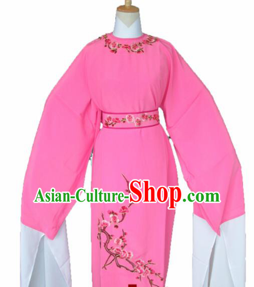 Chinese Traditional Peking Opera Niche Costume Ancient Scholar Pink Robe for Adults