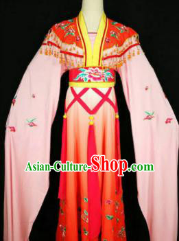 Chinese Traditional Peking Opera Costumes Ancient Nobility Lady Pink Dress for Adults