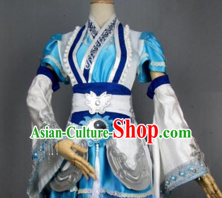 Asian Chinese Cosplay Taoist Nun Costumes Ancient Swordswoman Dress Clothing for Women