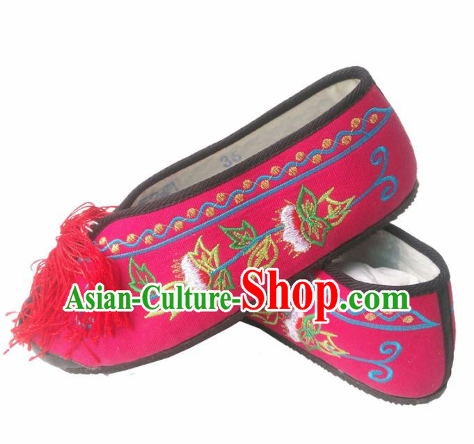 Chinese Traditional Peking Opera Actress Embroidered Shoes for Women