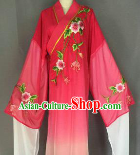 Chinese Traditional Peking Opera Niche Costume Ancient Scholar Rosy Robe for Adults