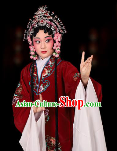Chinese Traditional Peking Opera Pantaloon Costumes Ancient Dowager Countess Dress for Kids