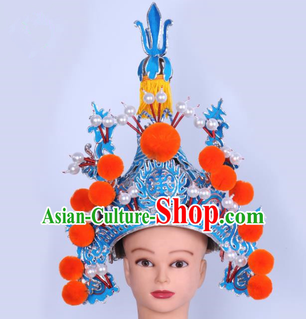 Chinese Traditional Peking Opera Marshal Hat Ancient General Helmet for Adults
