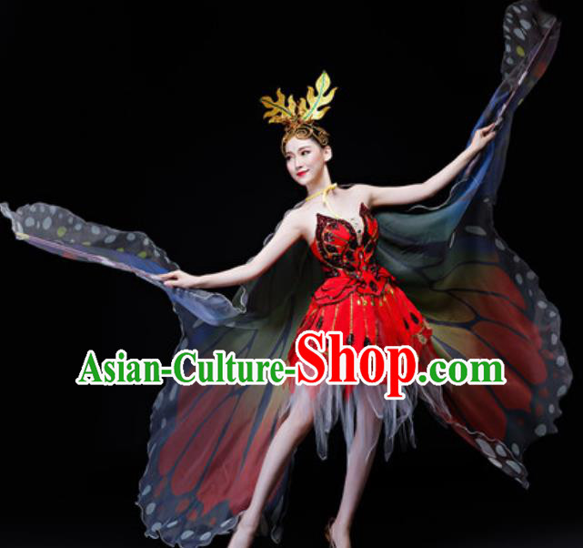 Professional Opening Dance Costume Stage Performance Butterfly Dance Dress for Women