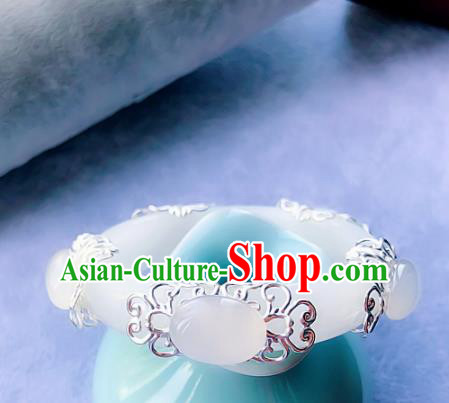 Top Grade Chinese Handmade Jewelry Accessories Jade Bracelet Traditional Bangle for Women