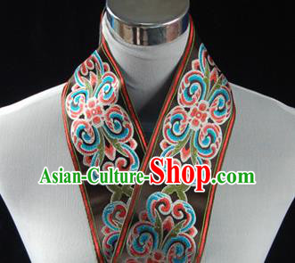 Traditional Chinese Handmade Brocade Belts Ancient Olive Green Brocade Embroidered Lace Trimmings Accessories