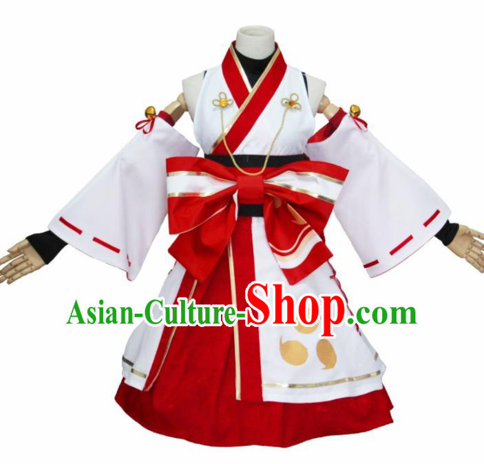 Asian Traditional Cosplay Costumes Japanese Ancient Furisode Kimono Yukata Clothing for Women