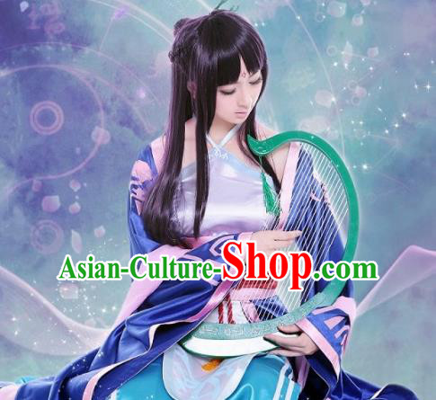 Chinese Traditional Cosplay Princess Costumes Ancient Peri Silk Hanfu Dress for Women
