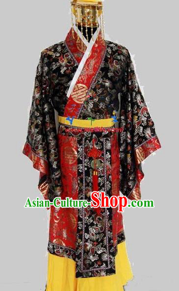 Chinese Traditional Qin Dynasty Emperor Costumes Ancient King Clothing and Headpiece for Men