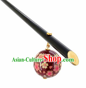 Japanese Traditional Hair Accessories Ancient Courtesan Kimono Purple Hairpins for Women